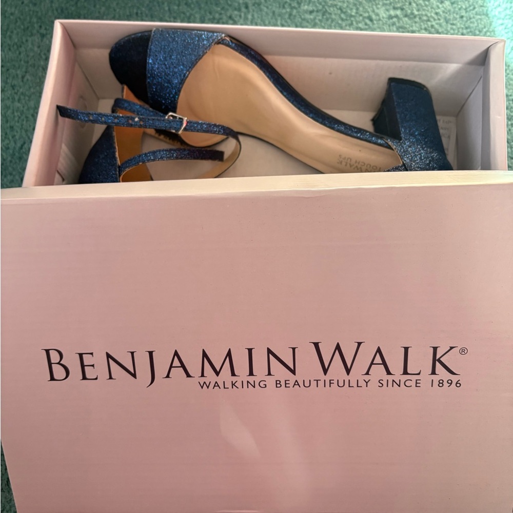 Benjamin Walk Glittery Blue Heels